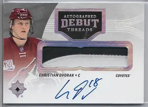 2016-17 Ultimate Collection Autographed Debut Threads #DT-CD Christian Dvorak (32/99)
