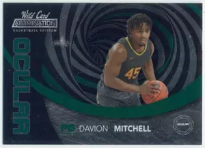 2021-22 Wild Card Alumination - Davion Mitchell #AOC-3 Ocular Green
