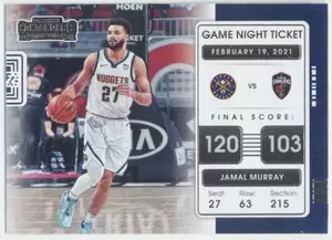 2021-22 Panini Contenders - Jamal Murray #4 Game Night Ticket