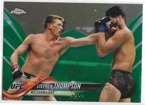 2018 Topps UFC Chrome Refractor Green #54 Stephen Thompson (40/99)