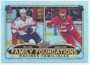 2023-24 TIM HORTONS GREATEST DUOS - ERIC STAAL/JORDAN STAAL #FF-6 FAMILY FOUNDATION