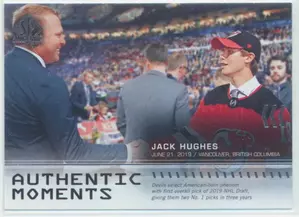 2019-20 SP AUTHENTIC - JACK HUGHES #111 AUTHENTIC MOMENTS