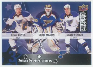 2009-10 COLLECTOR'S CHOICE - BRAD BOYES/CHRIS MASON/DAVID PERRON #226 3 STAR SELECTIONS