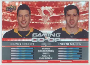 2024-25 UPPER DECK - SIDNEY CROSBY/EVGENI MALKIN #CGO-4 GAMING CO-OP