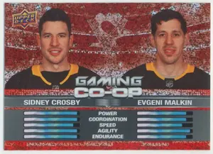 2024-25 UPPER DECK - SIDNEY CROSBY/EVGENI MALKIN #CGO-4 GAMING CO-OP SPECKLE