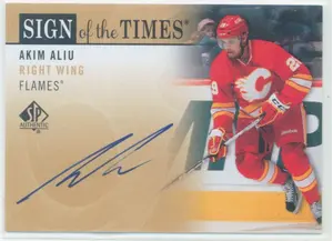 2012-13 SP AUTHENTIC - AKIM ALIU #SOT-AA SIGN OF THE TIMES
