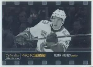 2020-21 O-PEE-CHEE PLATINUM - QUINN HUGHES #PD-10 PHOTO DRIVEN