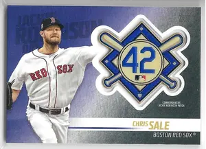 2018 Topps Update Jackie Robinson Commemorative Patch #JRP-CA Chris Sale