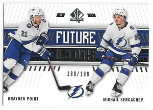 2019-20 SP Authentic #142 Brayden Point & Mikhail Sergachev (Future Icons) (189/199)