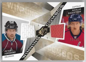 2008-09 SPx Winning Combos Spectrum #WC-FB Peter Forsberg & Nicklas Backstrom (12/99)
