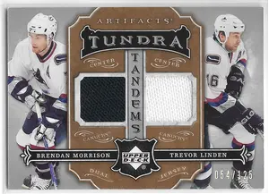 2007-08 Artifacts Tundra Tandems #TT-ML Brendan Morrison & Trevor Linden (054/125)