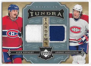2007-08 Artifacts Tundra Tandems Icy Blue #TT-KK Alex Kovalev & Andrei Kostitsyn (45/50)