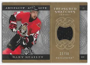 2007-08 Artifacts Treasured Swatches Gold #TS-DH Dany Heatley (23/50)