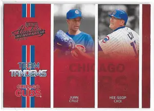 2005 Absolute Memorabilia Team Tandems #TT-47 Juan Cruz & Hee-Seop Choi (042/250)
