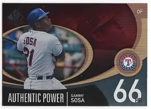 2007 SP Authentic Authentic Power #AP-44 Sammy Sosa