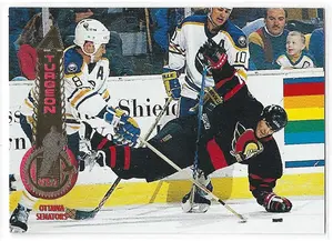 1994-95 Pinnacle #288 Sylvain Turgeon (w/ Patrick Kane)