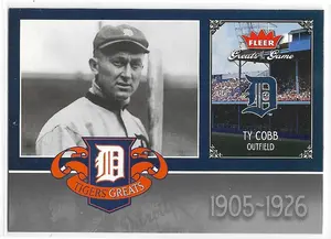 2006 Greats of the Game Tigers Greats #DET-TC Ty Cobb