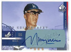 2003 SP Authentic Chirography Dodger Stars #MW Maury Wills (095/320)