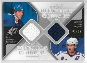 2007-08 SPx Winning Combos Spectrum #WC-JS Jaromir Jagr & Peter Stastny (81/99)