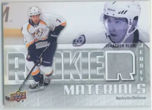 2011-12 UPPER DECK - JONATHAN BLUM #RM-JB ROOKIE MATERIALS