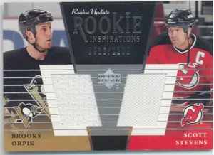 2002-03 ROOKIE UPDATE - BROOKS ORPIK/SCOTT STEVENS #151C ROOKIE INSPIRATIONS 916/1200