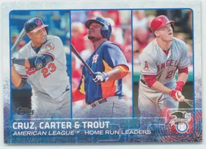 2015 Topps - Nelson Cruz/Chris Carter/Mike Trout Home Run Leaders #285