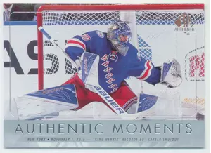 2016-17 SP AUTHENTIC - HENRIK LUNDQVIST #107 AUTHENTIC MOMENTS