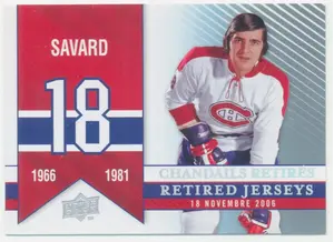 2008-09 MONTREAL CANADIENS CENTENNIAL - SERGE SAVARD #283 RETIRED JERSEYS SP!