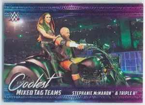 2021 Topps WWE - Stephanie McMahon/Triple H #MT-7 Coolest Mixed Tag Teams