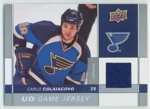 2009-10 UPPER DECK - CARLO COLAIACOVO #GJ-CC GAME JERSEY