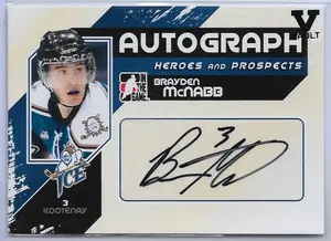 2010-11 ITG Heroes & Prospects Autographs (Vault - Black) #A-BM Brayden McNabb