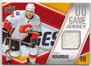 2011-12 UD Rene Bourque GU Jersey Calgary Flames