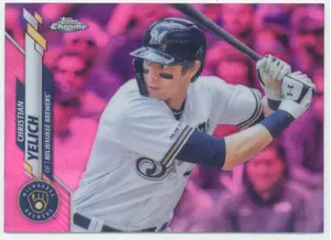 2020 Topps Chrome - Christian Yelich #138 Pink Refractor Parallel