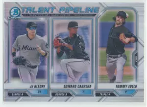 2020 Bowman - JJ Bleday/Edward Cabrera/Tommy Eveld #TP-MIA Talent Pipeline