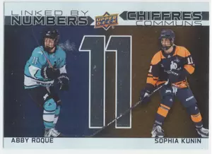 2023-24 TIM HORTONS GREATEST DUOS - ABBY ROQUE/SOPHIA KUNIN #LN-5 LINKED BY NUMBERS