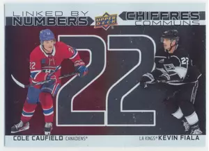 2023-24 TIM HORTONS GREATEST DUOS - COLE CAUFIELD/KEVIN FIALA #LN-15 LINKED BY NUMBERS