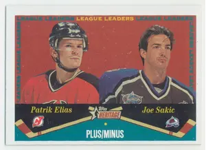 2001-02 TOPPS HERITAGE - PATRIK ELIAS/JOE SAKIC #125 LEAGUE LEADERS