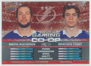 2024-25 UPPER DECK - NIKITA KUCHEROV/BRAYDEN POINT #CGO-7 GAMING CO-OP SPECKLE