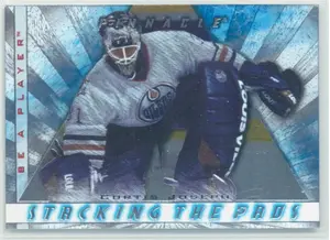 1997-98 BE A PLAYER - CURTIS JOSEPH #7 STACKING THE PADS
