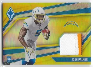 2021 Phoenix Rookie Memorabilia Prime Yellow #RME-JPA Josh Palmer (15/50) *
