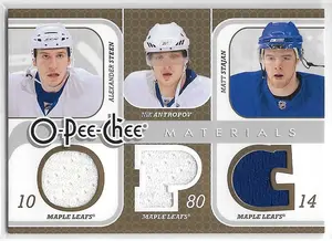 2008-09 O-Pee-Chee Materials #3M-SAS Alexander Steen, Nik Antropov & Matt Stajan