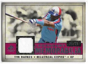 2008 SP Legendary Cuts Legendary Memorabilia #LM-TR Tim Raines (24/35)