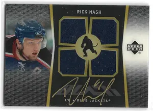 2007-08 Ice Black Ice Jersey Autograph #BI-RN Rick Nash *