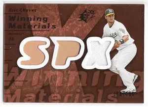 2007 SPx Winning Materials Bronze #WM-EC Eric Chavez (168/199)