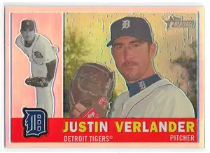 2009 Topps Heritage Chrome Refractor #C66 Justin Verlander (551/560)