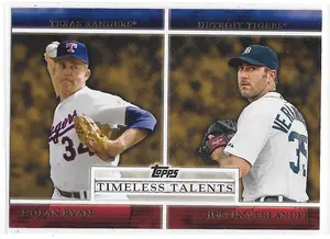 2012 Topps Timeless Talents #TT-5 Nolan Ryan & Justin Verlander