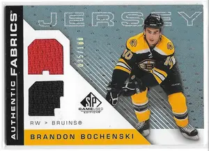 2007-08 SP Game Used Authentic Fabrics Rainbow #AF-BR Brandon Bochenski (035/100)