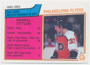 1983-84 O-PEE-CHEE - DARRYL SITTLER #257 GOAL LEADER