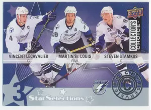 2009-10 COLLECTOR'S CHOICE - VINCENT LECAVALIER/MARTIN ST. LOUIS/STEVEN STAMKOS #227 CHOICE RESERVE