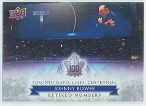 2017 TORONTO MAPLE LEAFS CENTENNIAL - JOHNNY BOWER #123 RETIRED NUMBERS SP!